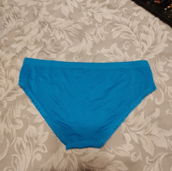 🦚🩵🦚 Splendid Vintage Deadstock Turquoise Cyan Seamless Microfiber Panties - S - Picture 2 of 8